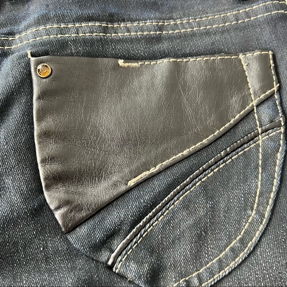 Dollhouse x Danity Kane low rise skinny jeans size 3 dark wash faux leather‎ - Picture 5 of 14